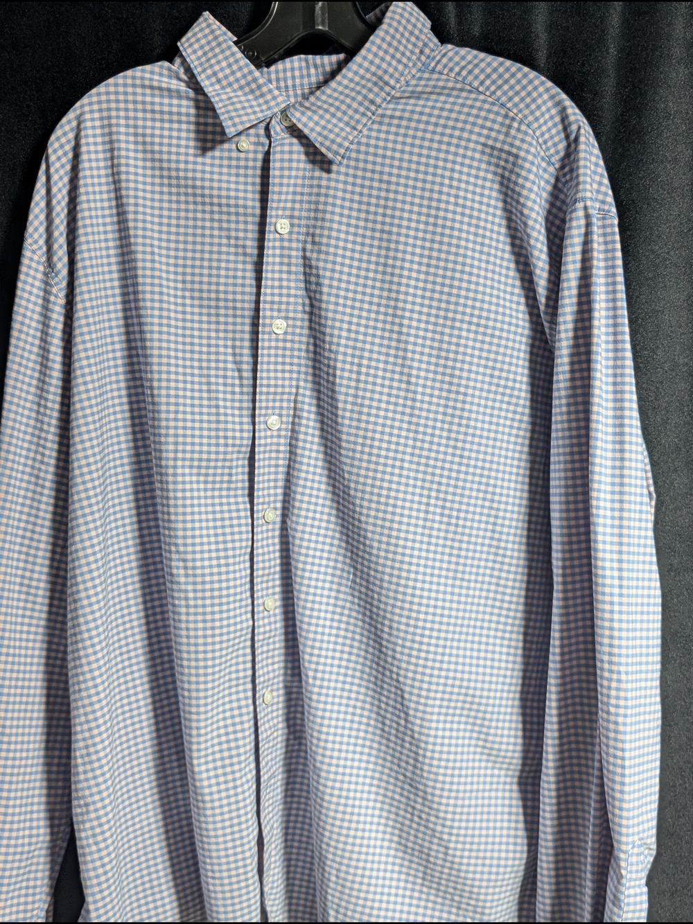 Sonoma Light Blue and White Check Button-Down Shirt